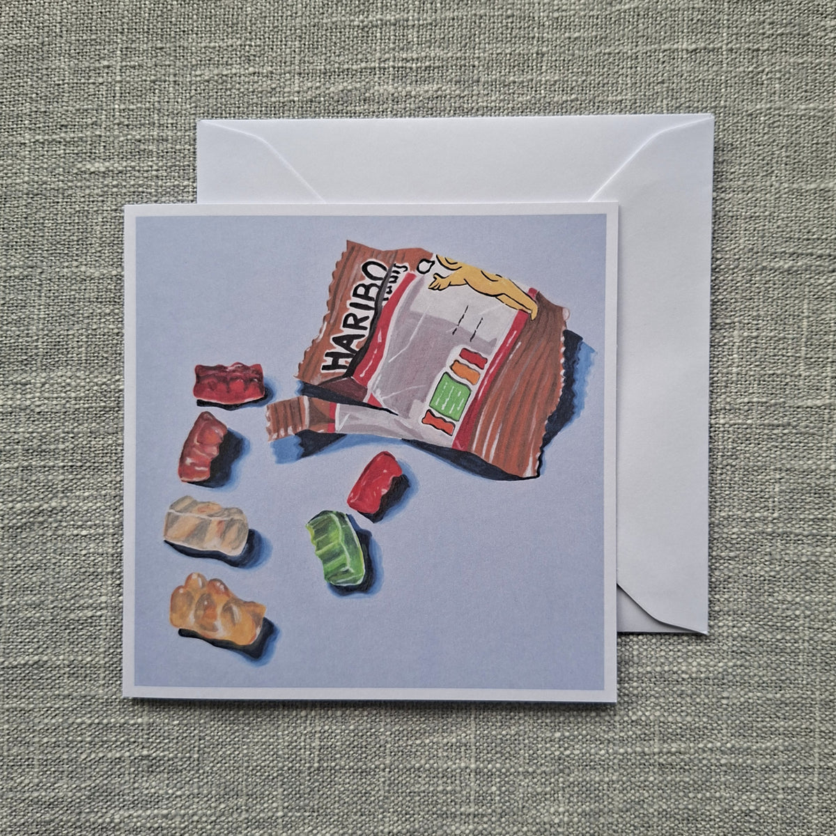 Haribo gold bears blank greeting card 5 x 5 inch