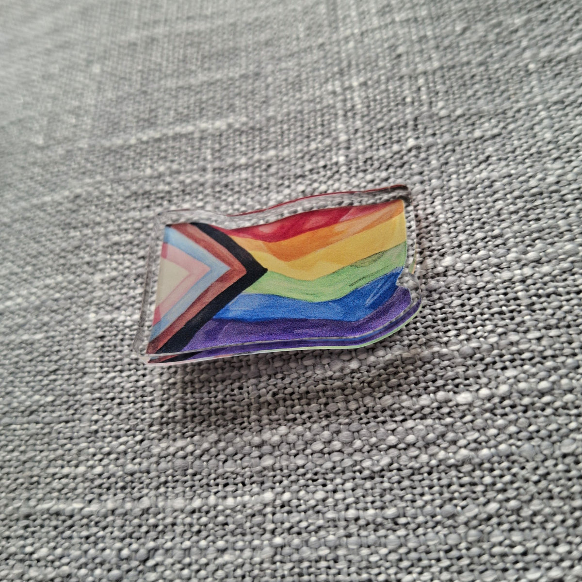 Pride flag acrylic pin badge