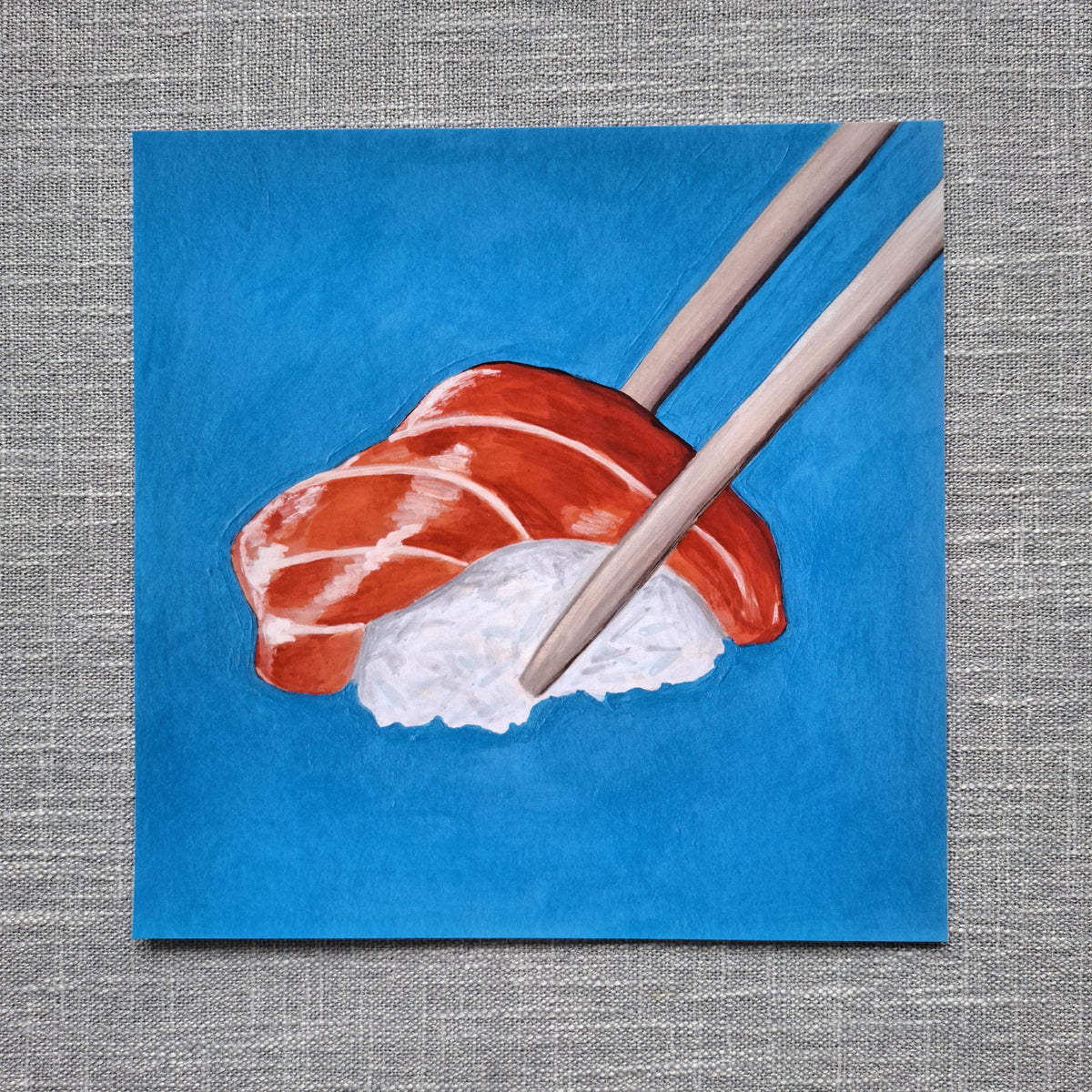 Sushi art print 8 x 8 inch unframed