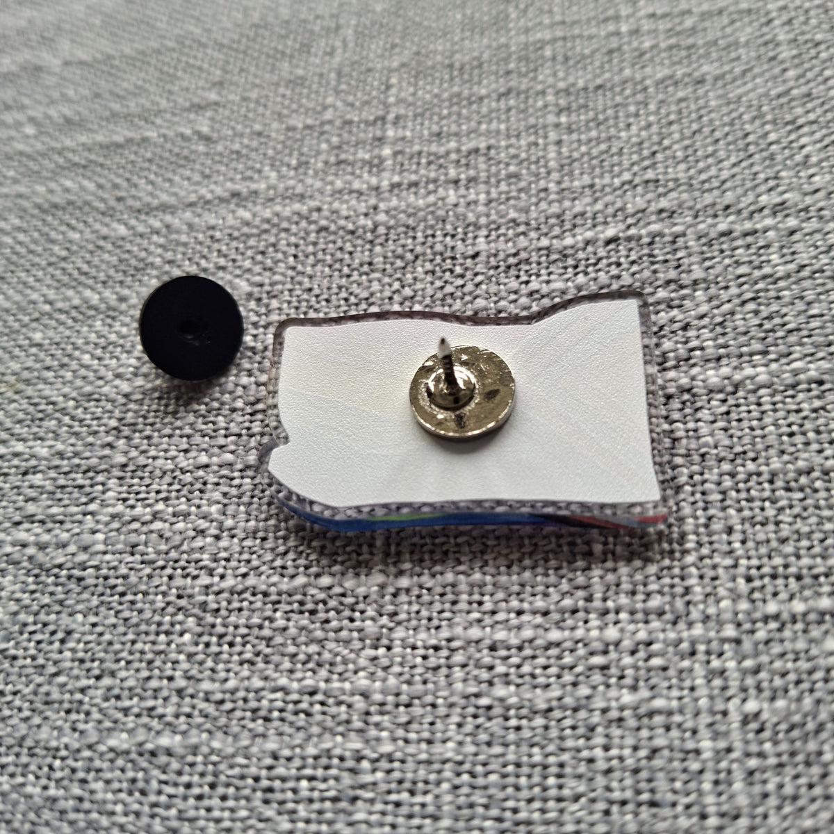Pride flag acrylic pin badge