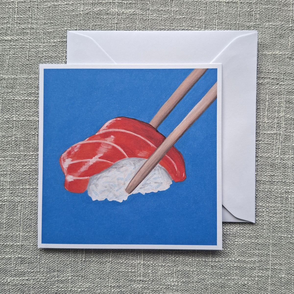 Sushi blank greeting card 5 x 5 inch