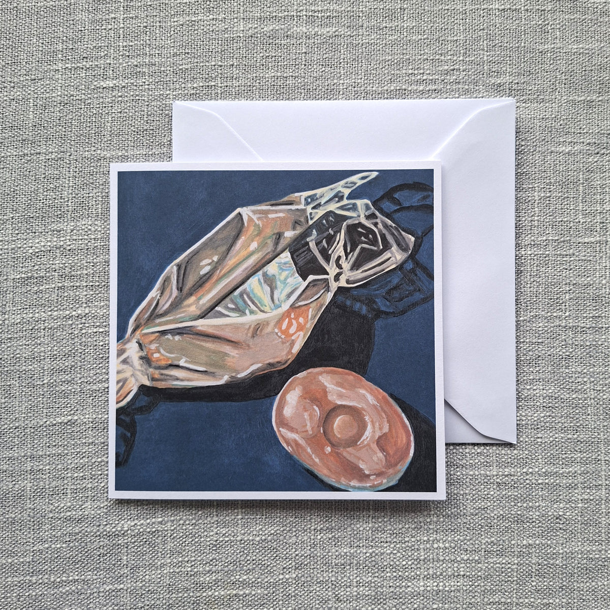 Toffee sweet blank greeting card 5 x 5 inch