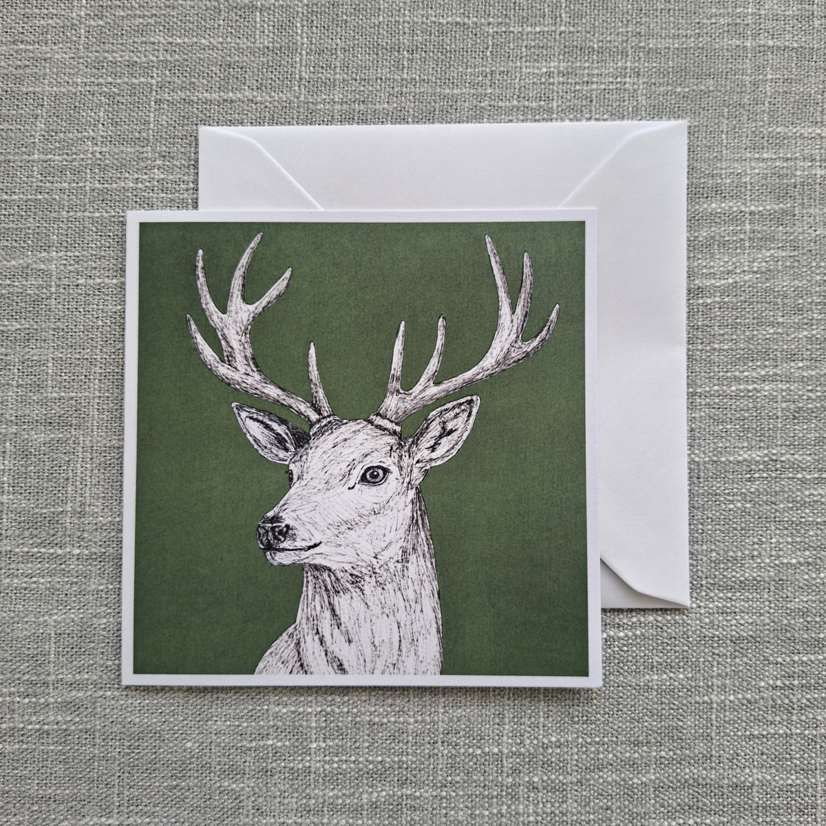 Deer blank greeting card 5 x 5 inch