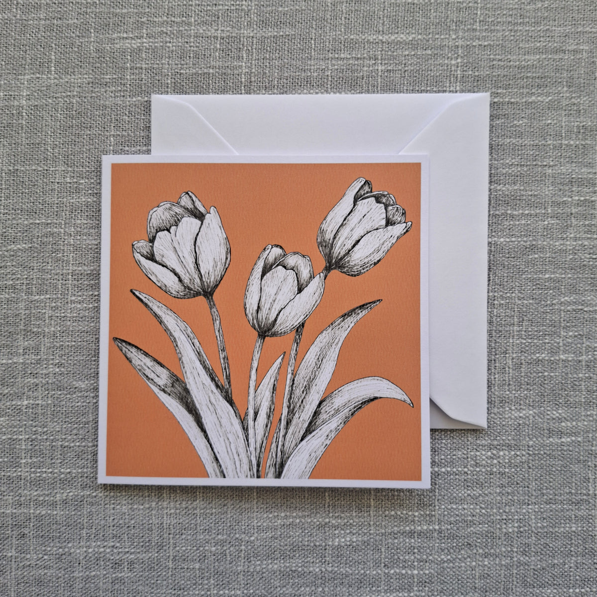 Tulip blank greeting card 5 x 5 inch