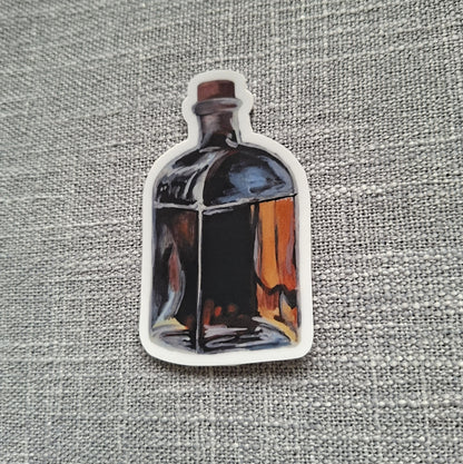 Whiskey bottle die-cut vinyl sticker