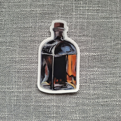 Whiskey bottle die-cut vinyl sticker