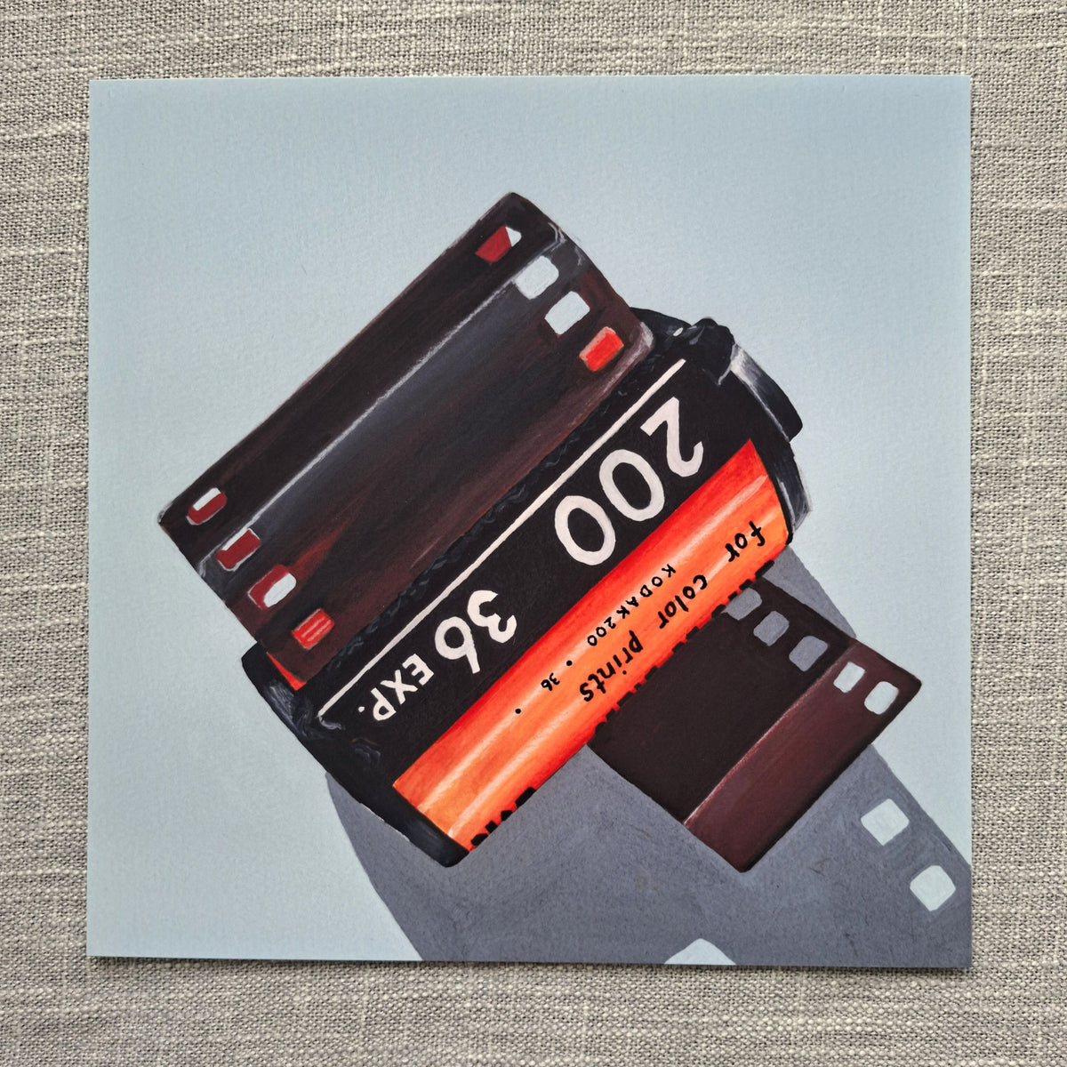 Camera film art print 8 x 8 inch unframed