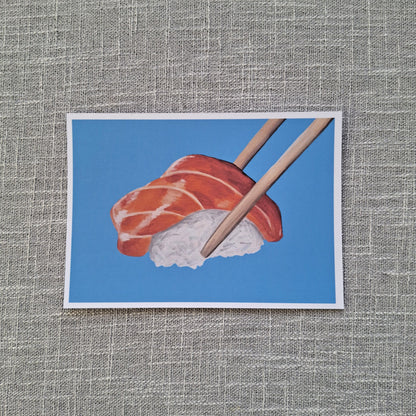 Sushi postcard 6 x 4 inch