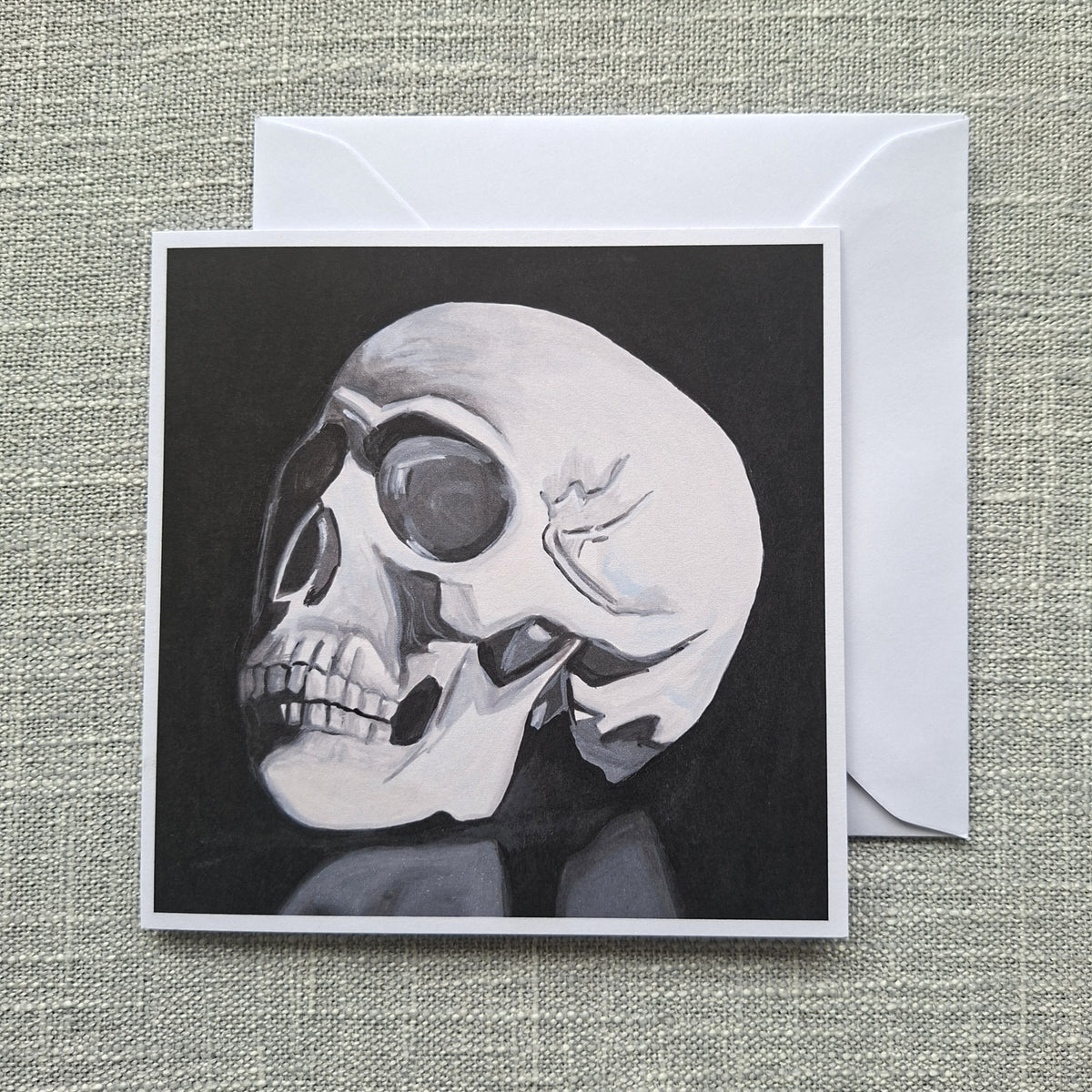 Skull blank greeting card 5 x 5 inch
