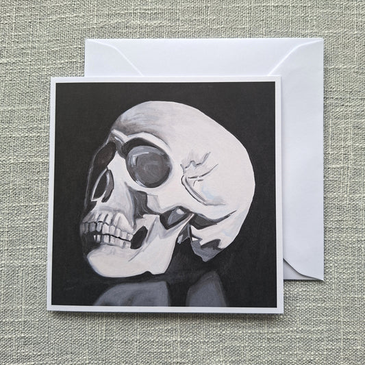 Skull blank greeting card 5 x 5 inch
