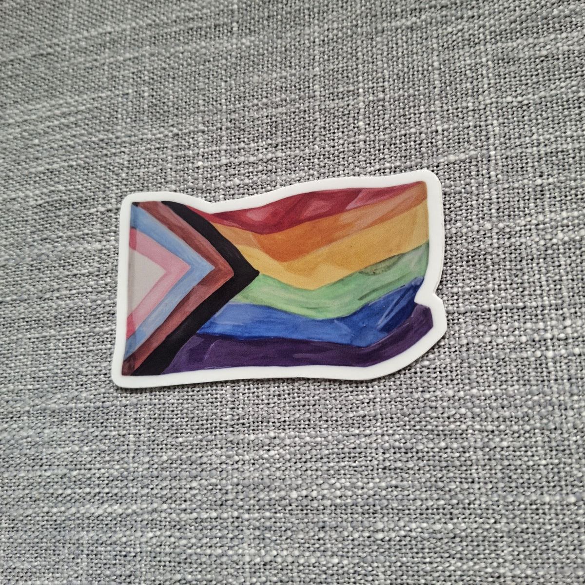 Pride flag die-cut vinyl sticker