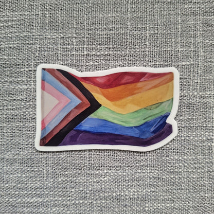 Pride flag die-cut vinyl sticker
