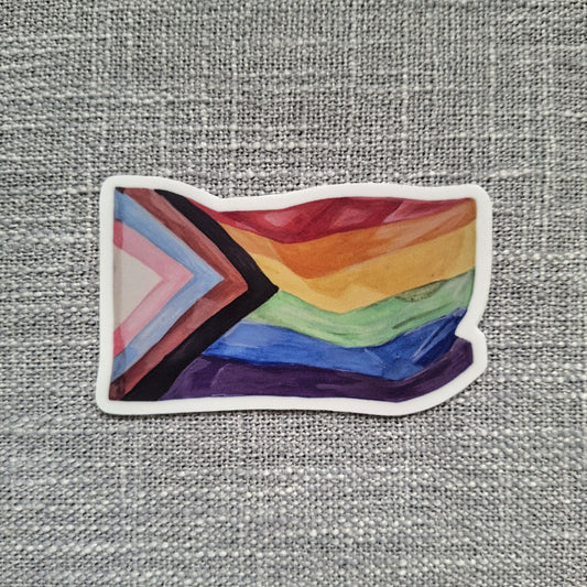 Pride flag die-cut vinyl sticker