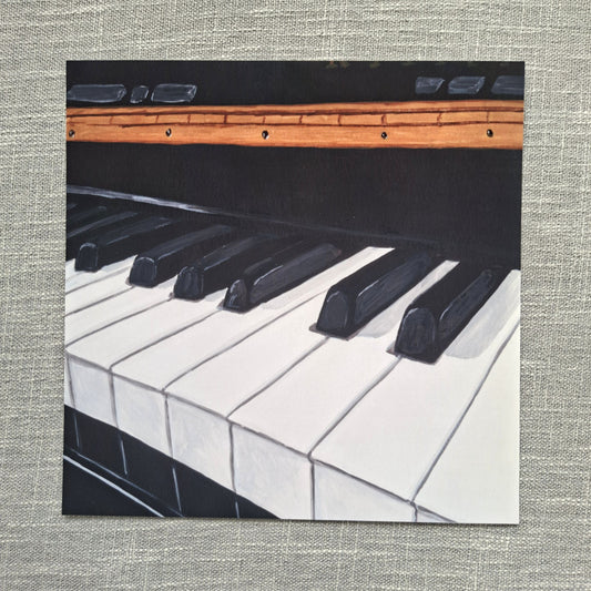 Piano art print 8 x 8 inch unframed