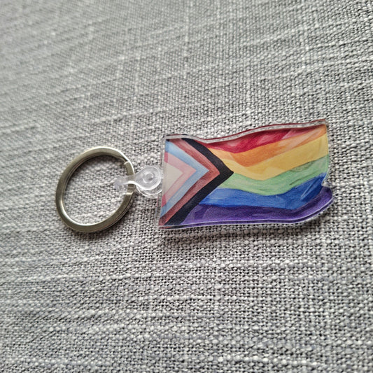Pride flag acrylic keyring