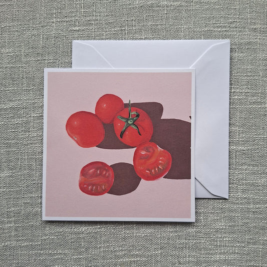Tomatoes blank greeting card 5 x 5 inch