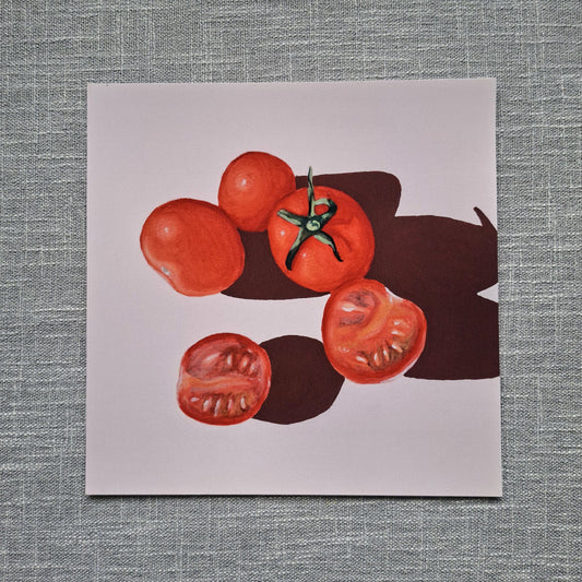 Tomatoes art print 8 x 8 inch unframed